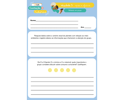 Imagem da Ficha de atividade 3 – Crianças e adolescentes alfabetizados